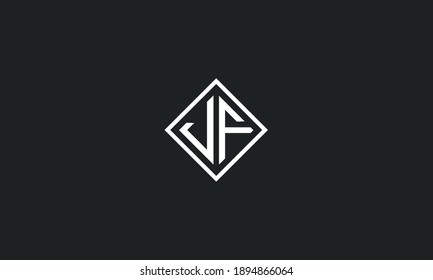 u f initial minimal text initial logo design in black background