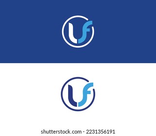 U F letter logo design vector templates 
