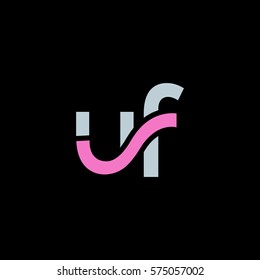 U & F Letter logo design vector element