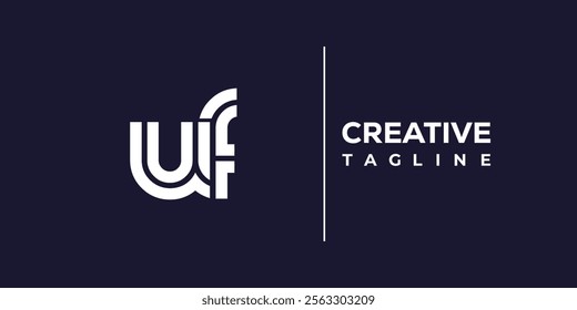 U and F logo design. UF abstract Letters Logo Monogram. This logo design is the process of creating a visual symbol that represents a brand, company, or individual.