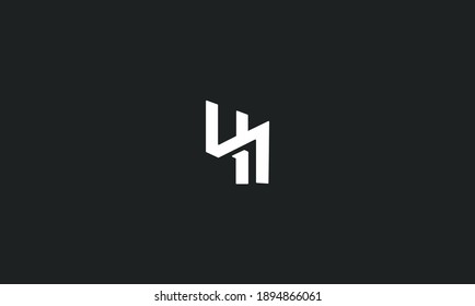 u f or f u minimal initial flat logo design in illustrator