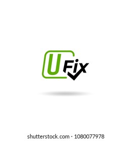 U Fix Logo Service Design Template. Can be adapt to Corporate identity, logo, icon, symbol and brand identity.