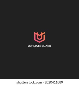 U G monogram symbol, initial UG letter logo design, gaming icon template
