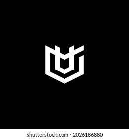 U G monogram symbol, initial UG letter logo design, gaming icon template