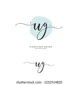 U G UG Initial logo template vector