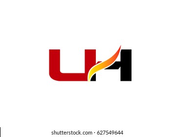 U and H logo vector
