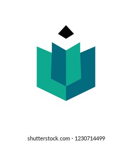 U Icon logo pencil