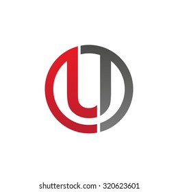 U initial circle company or UO OU logo red