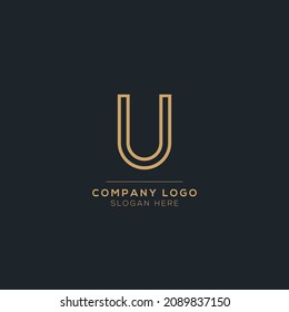 U Anfangsbuchstabe Logotype für Luxus-Branding. Elegantes und stilvolles Design für Ihr Elite-Unternehmen.