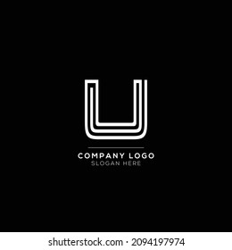 U initial letter Logotype for luxury branding. Elegant and stylish design for your Elite company.
