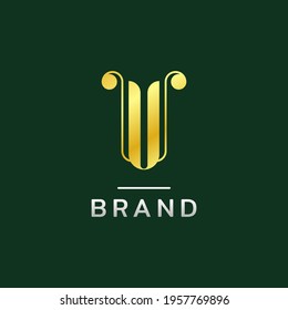 U initial letter monogram vector logo template