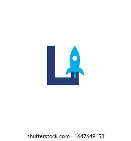 U initial letter with rocket design logo, elements, icons, symbols, abstract, shapes. Creative inspiration idea with flat style for business company, template collection, marketing promotions.