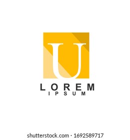 U initial logo icon designs vector template for business and company