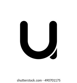 u Initial logo. lowercase monogram logo black 