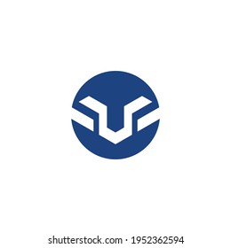 U initial Wing illustration logo vector design