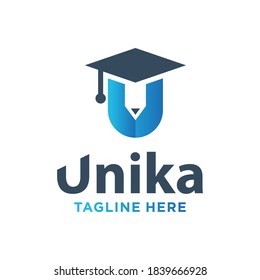 U initialisiert Bildungs-Logo Design Ihres Unternehmens