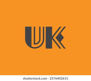 U and K logo design. UK abstract Letters Logo Monogram. This logo design is the process of creating a visual symbol that represents a brand, company, or individual.