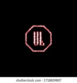 U L letter logo abstract design