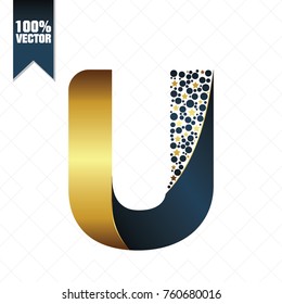 U Letter Abstract Vector