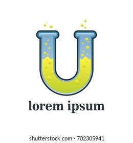 U Letter Abstract Vector Logo Design Template. Creative Typographic Concept Icon