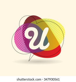 U Letter Alphabet Logo Icon Design Template Element. Vector Color Sign Easy Editable for Your Design