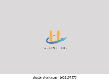 U Letter Arrow Icon Vector Logo Template Illustration Design. Vector Illustration