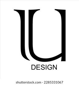 U letter arts vector logo design creative