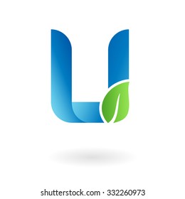 u letter business logo design template abstract vector elements for corporate identity emblem label or icon of eco friendly company earth farm life abstraction natural ecosystem sprout fresh unusual c