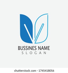 U Letter Business Template vector icon illustration design