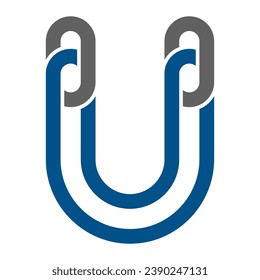 U letter chain logo icon template 1