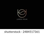u letter coffee bean brand design modern style creative golden wordmark design typography illustration, u typo, coffee bean logo design