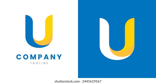 U Letter Creative Logo. Modern Geometric logo design concept vector, for Business and Branding