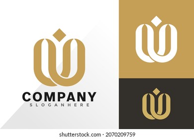 U-Brief kreatives Logo, Vektordesign. Abstraktes Emblem, Design-Konzept, Logos, Logotyp-Element für Vorlage