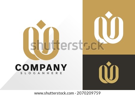 U letter creative logo vector design. Abstract emblem, designs concept, logos, logotype element for template
