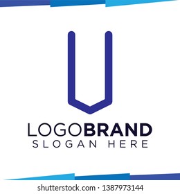 U Letter hexagonal Logo Icon Vector template, home logo