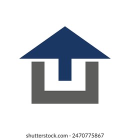 U letter home logo template