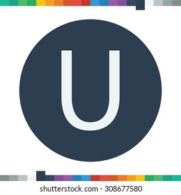 U letter icon.