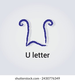 U Letter Icon Design Single Isolated Logo Design Brand Corporate Identity Various Colors Editable Template Vector Monogram Emblem Illustration Branding on Light Gradient Background