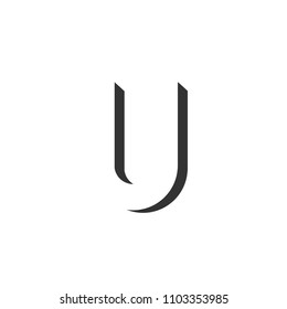 U letter icon logotype sign symbol illustration.modern creative simple flat design.isolated background.vector