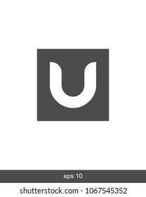 U Letter Icon Vector Logo Template