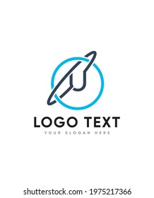 U letter initial creative vector logo template