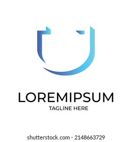 U Letter initial Logo Design monogram