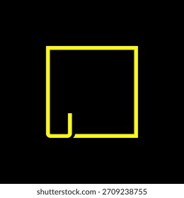 Diseño del logotipo del edificio interior de la letra U