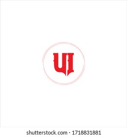 U I letter logo abstract design