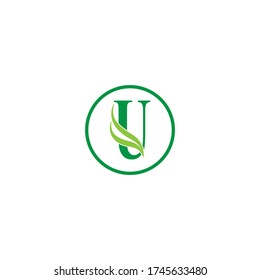 Diseño abstracto del logotipo de letra U