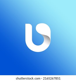U Letter Logo, Alphabet Logo, Blue Gradient Style Logo Vector