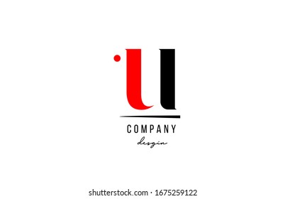 U letter logo alphabet design icon for company and business