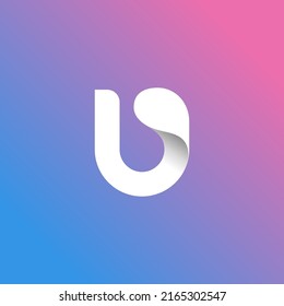 U Letter Logo, Alphabet Logo, Gradient Style Symbol Vector