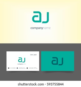 A & U Letter logo, with Business card Template