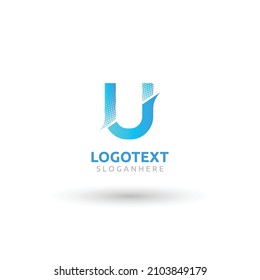 U letter logo, U colorful gradient logo, colorful abstract logo